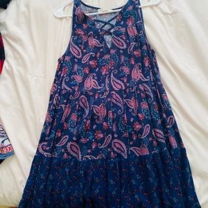 Short Navy Floral Dress!